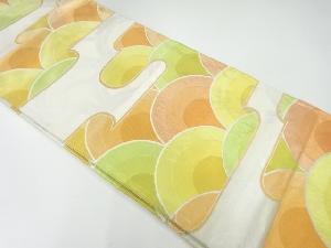 アンティーク　青海波模様織出し袋帯（材料）